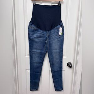 Dark Wash 5-Pocket Maternity Jeans | Time and Tru S